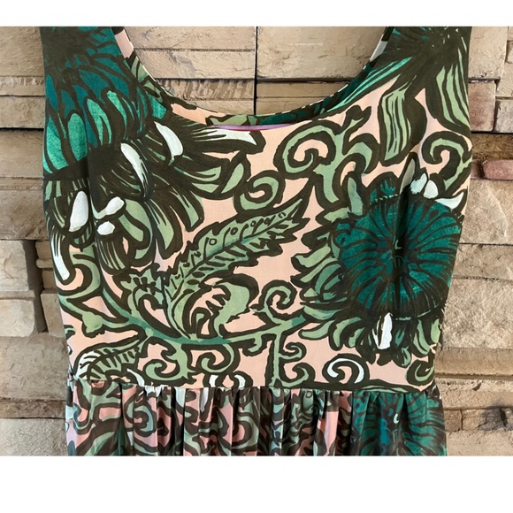 La DoubleJ Capri Floral Silk Twill Midi Dress Size L - Picture 2 of 11